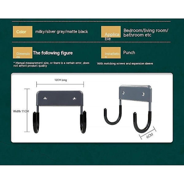 Vægmonteret Strygebræt Stativ Sæt i Sølvgrå Jern til Vaskeri Rum Pladsbesparende Design