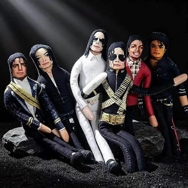 Michael Jackson Cosplay Prop Dolls Plush Figure Abstract Jointed Movable Dolls Soft Stuffed Room Decor Props Collection Gift E