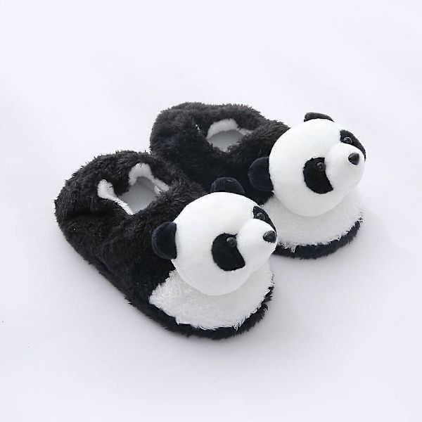 Panda - Plyschdjur Tofflor 26/27 EU, Varma Bomullstofflor för 1-6 År Gamla Barn, Julklappar till Barn, Tecknad Panda Päls Inomhus Tofflor