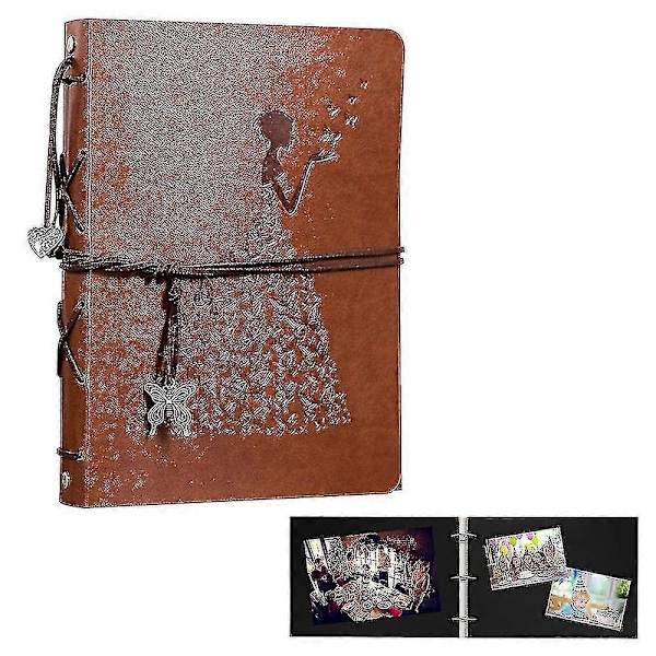 Lær DIY Fotoalbum Scrapbook Album Fotobok Vintage Fotobok Style2brun