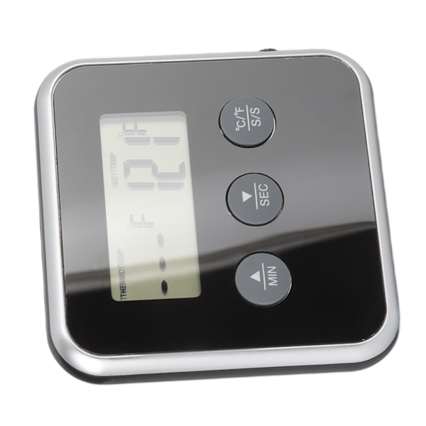 Matgrilltermometer LCD-skjerm Lang sonde 2 enheter Digitalt kjøtttermometer Timer for Kichen Industrial Grill