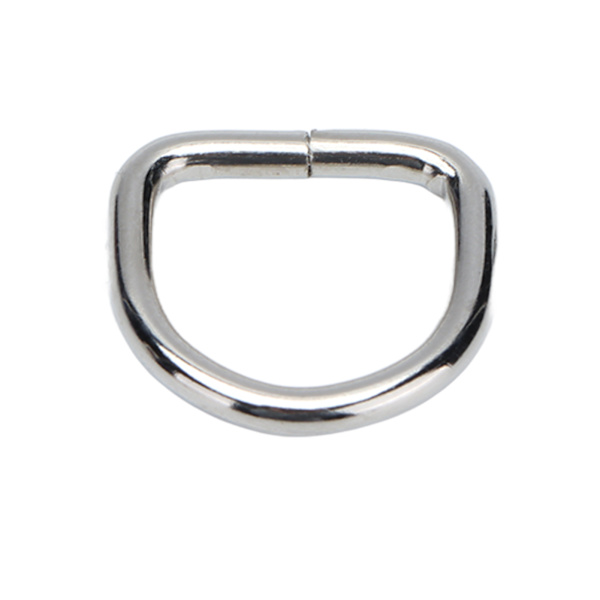 50 stk D-ringer i premiumjern, solide, holdbare, falmefrie, utsøkte, brede bruksområder, metall D-ringer for vesker, klær, lommebok, sølv 2x11x11mm
