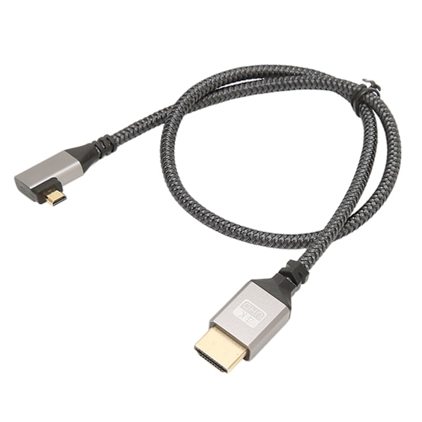 4K HD Multimedia Interface-kabel 60Hz 18Gbps Höghastighets Micro HD Multimedia Interface hane till HD Multimedia Interface hane Höger armbåge 0.5M