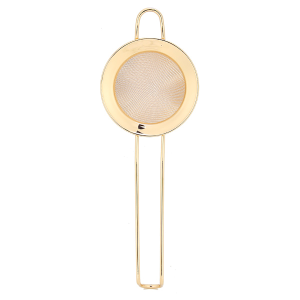 Kegleform i rustfrit stål Kagepulverfilter Cocktail Mesh Si Bar Tilbehør Guld