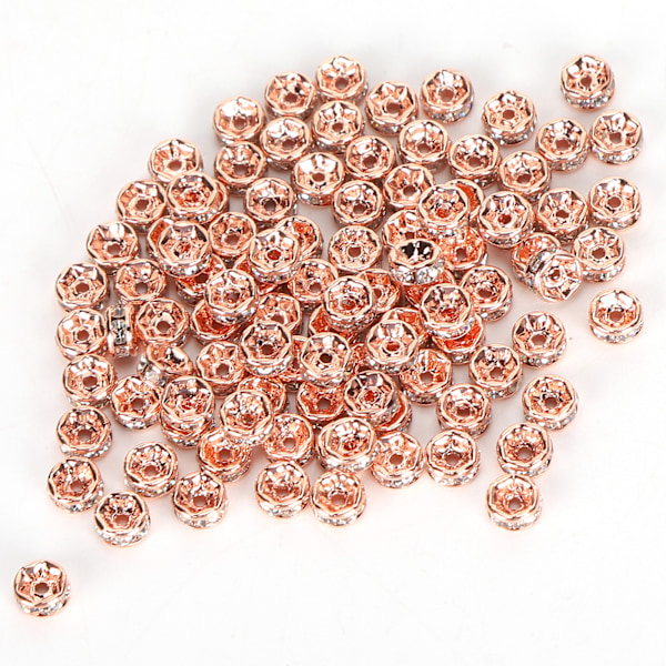 200 st Spacer Pärlor Rakt Kant Diamant DIY Armband Halsband Smycken Tillbehör 5mm