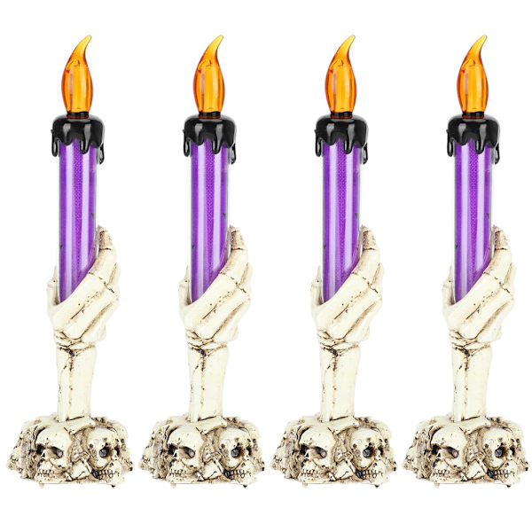 4 st Halloween Ljusstake Ljus Simulation Flamma Ond Hand Bar Layout Dekoration