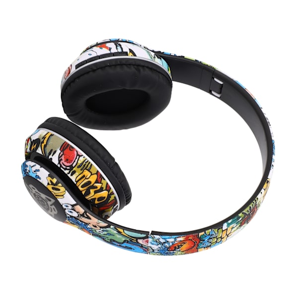 Trådlöst Bluetooth-headset Multifunktionell brusreducering Djup bas Innovativ graffiti-design Bluetooth-hörlurar