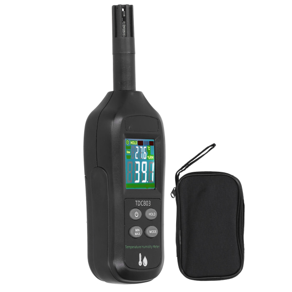 Termometer Hygrometer 4-siffrig färg LCD digital display Temperatur fuktighetsmätare TDC803
