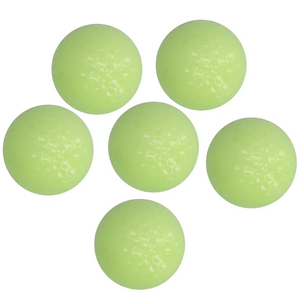 6 st/set Lysande golfboll Dubbla lager Natt Fluorescerande golfbollar för golfträning