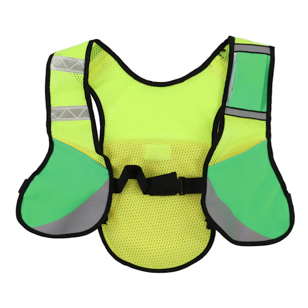 Elastisk multifunktionel reflekterende vest til natkørselssport Åndbar reflekterende vest Grøn