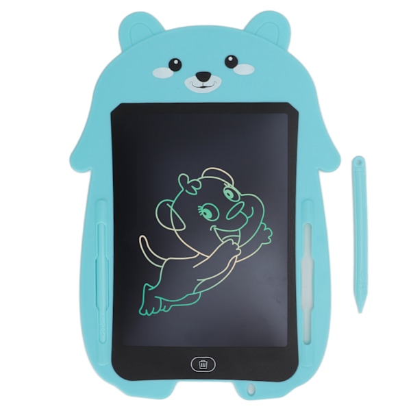 8,5-tommers LCD-skrivetavle, øyebeskyttelse, LCD, fargerik doodle, håndskriftpapir for 3 år + (lyseblå bjørn farget penn)