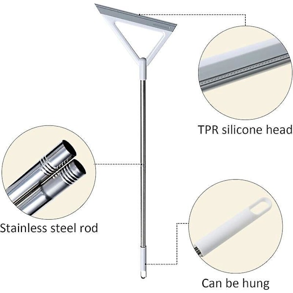 Silikon Magisk Kost Teleskopisk Kost 2 i 1 for Gulv Vinduer Fliser Glassgulv 99cm