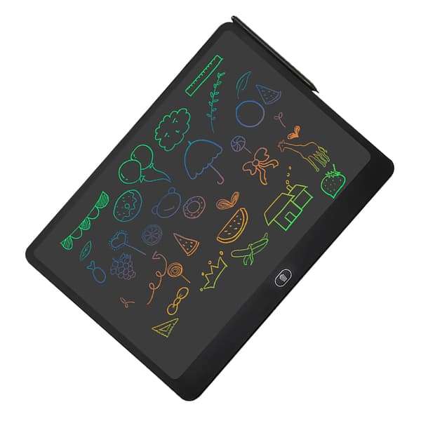 16 tommer elektronisk LCD-skriveplade Farverig tegne-doodle-plade-tablet til udendørs rejser sort