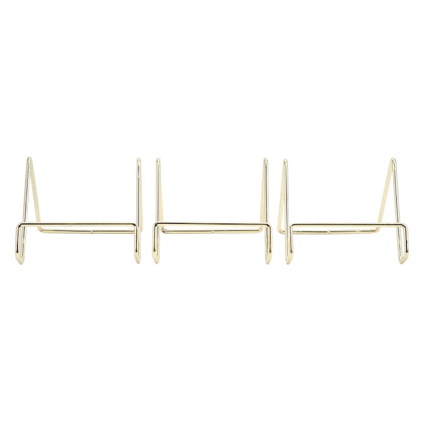 3 stk. trådstativ i guld - simpelt, stilfuldt geometrisk design - rustfrit trådstativ til tallerkener