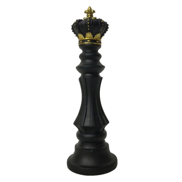 Luksuriøst internasjonalt sjakkstykke Resin Skulptur Hjem Dekor Ornamenter Svart