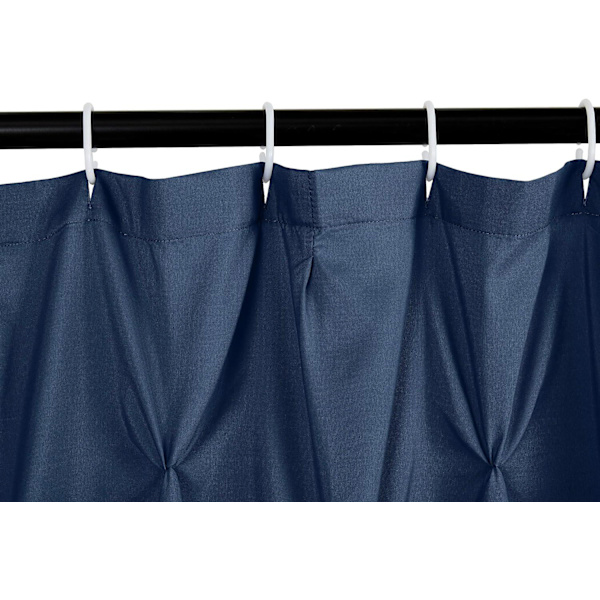 Marineblå - 183x183 cm - Vaffelvævet bruseforhæng, polyester