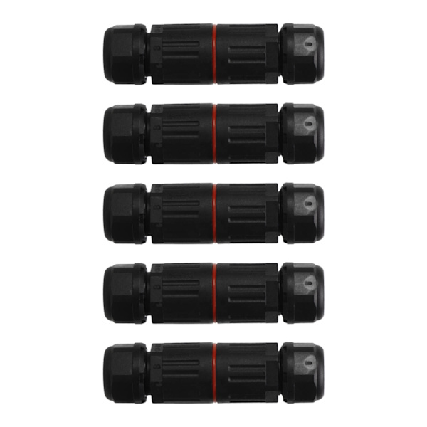 5 Stk M3 2Pin Aviation Plug Docking Connector IP68 Vandtæt udendørs gadelampe Ledningskabelstik 300V 16A