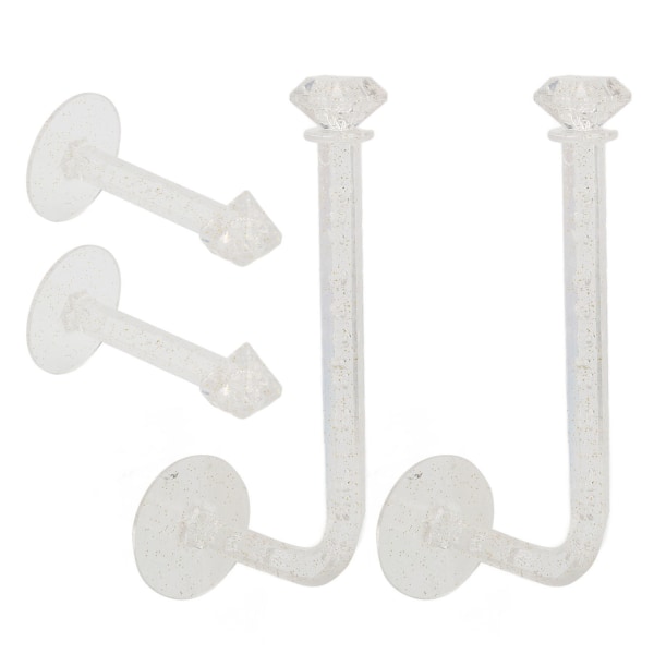 4kpl Hiusnauhan pidike jalusta Scrunchie Organizer Clear Glitter Adhesive Hiustarvikkeet Seinäkoukut