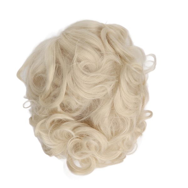 Korta lockiga peruker för kvinnor Mode Klassisk lyster Värmebeständig korta blonda peruker för daglig festkväll Cosplay