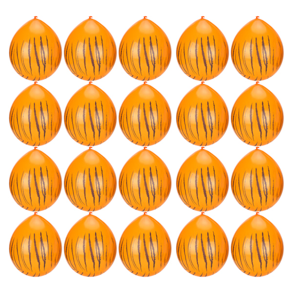 20 stk. dyremønster balloner runde latex balloner dekoration til fødselsdag/fest orange til zebra mønster