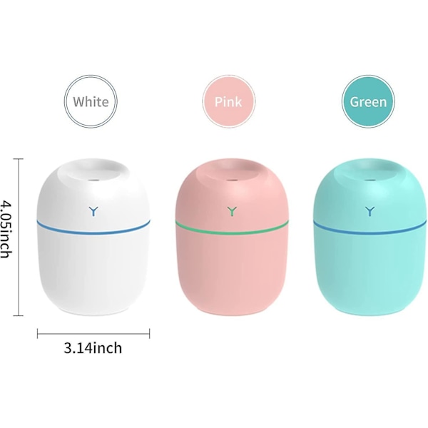 Luftfukter, Andoer 220ml Stille Luftfukter, Baby Luftfukter Med USB Nattlys Vannfri Luftfukter Automatisk