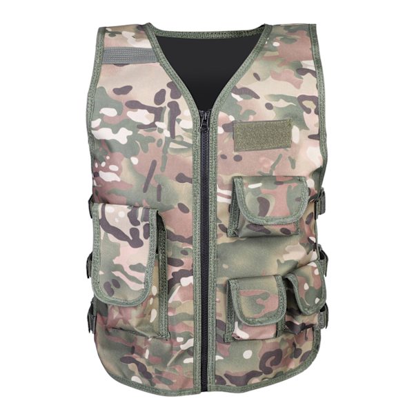 Børnevest militær camouflagevest til udendørsspil (camouflagefarve voksen)