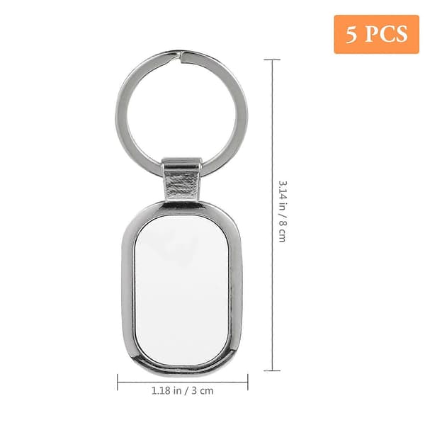 Sublimation Keychain Metal Keychain for Decoration 5pcs DIY Keychain Set