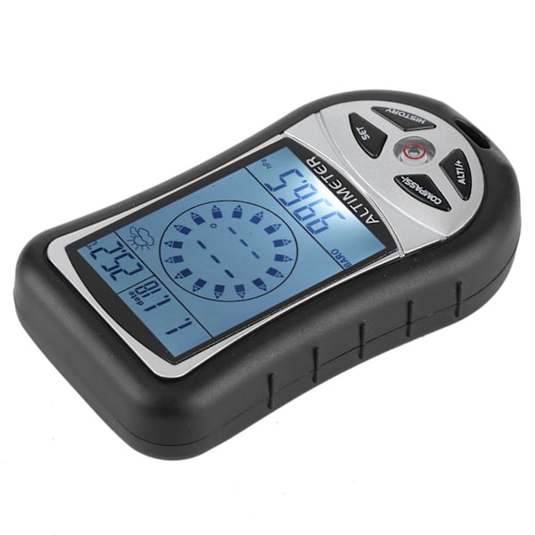 Bärbar kompass multifunktionell elektronisk väderaltimeter höjd barometer