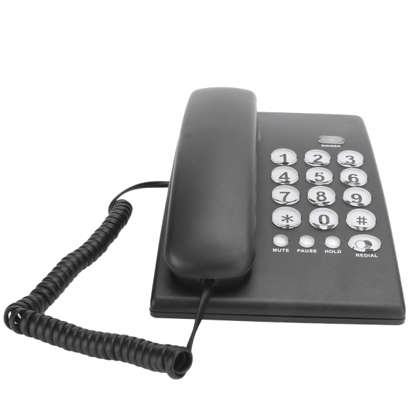 KXT504 Bærbar familievirksomhed Kontor Fast fastnet blitzfunktion Telefon ABS Sort