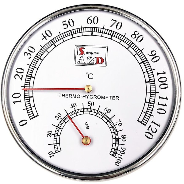 Hygrometer Termometer för Bastukammare, Verkstäder, Simbassäng, Spa - Celsiusmätare Monitor