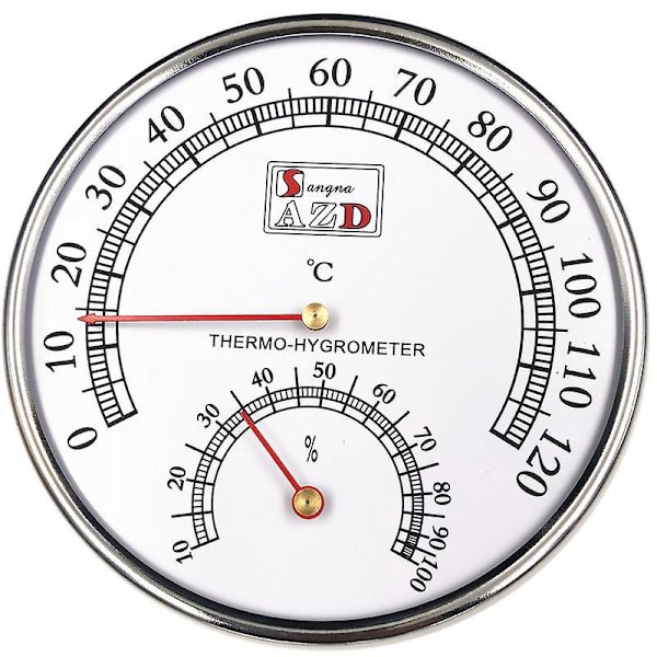 Hygrometer Termometer for Saunastue, Verksteder, Svømmebasseng, Spa - Celsius Meter Monitor