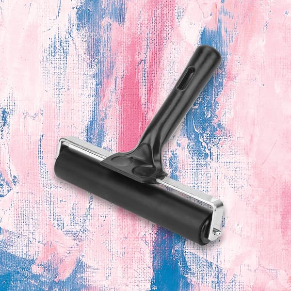 Gummivalsrulle Konst Bläck Målning Tryckverktyg 15 cm