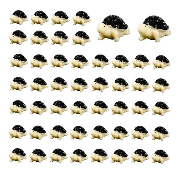 50 STK Mini Jungle Dyr Figurer Resin Små Dyreminiaturer, A