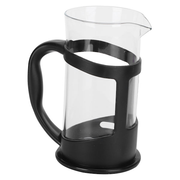 Kaffe- och tekanna i borosilikatglas med hög temperaturbeständighet, 350 ml, svart