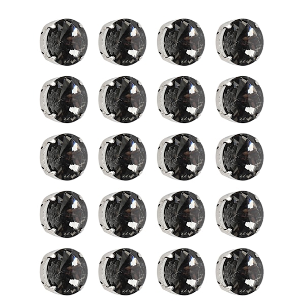 20 st DIY klodiamanter bröllopsklänning retro mode hantverk glas kläder dekorationer 15 mm kokosgrå rund glas klodiamant