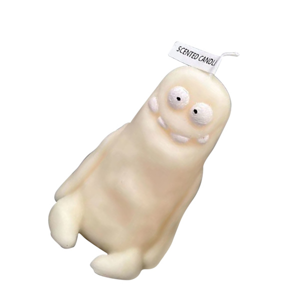 Lermän formad ljus Cartoon doftande ljus Roliga fula söta ljus Souvenirer Tunn vit