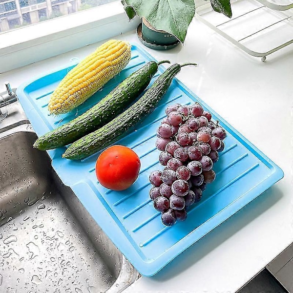 Diskställ Droppbricka Diskbänksmatta Plast Kök Diskställ Diskbänkssida Dropp 1st Zekai Grön