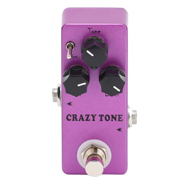 Forvrengning Gitar Effektpedal Crazy Tone Fullt Analog Krets Tilbehør for Elektrisk