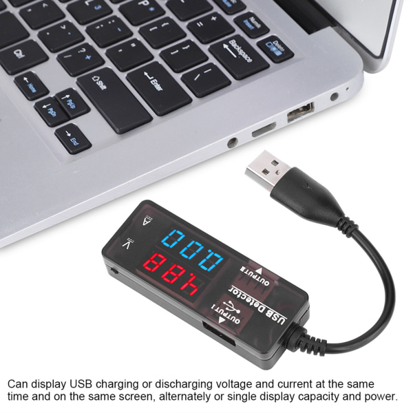 YB26VA Dual Display USB-detektor Voltmeter Amperemeter Spænding Strømmåler Batterikapacitet TesterBicolor