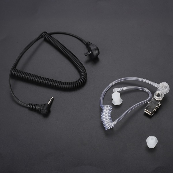 3,5 mm walkie talkie-øretelefoner Curve Single Ear Air Duct-hodetelefoner for høyttalermikrofon