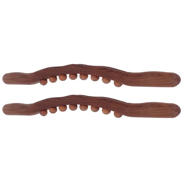 2 stk. træskrabestok 8 massagedutter Stor kontakt Multifunktionel træ Gua Sha-stok til rygkropsmassage