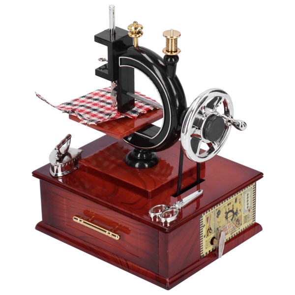 Ompelukone Music Box Kellokoneisto Retro Style Craft Collection Pöydän koristelu