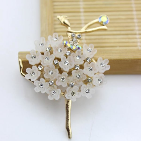 Elegant Ballerinabroch för Kvinnor med Diamantdetaljer Perfekt för Festligheter