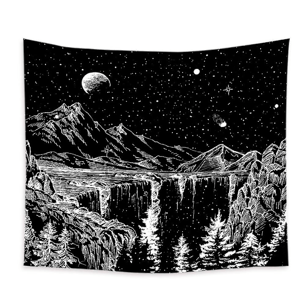 Stjernehimmel Vægtapet Vægtæppe Tapet Dekoration til Hjem Stue Soveværelse Kollegieværelse, 200x150cm