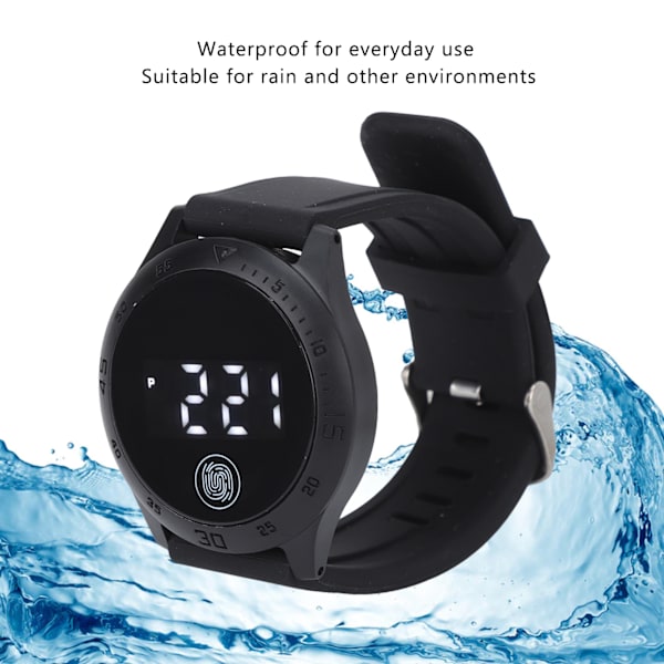 HZ2030 LED Digital Watch Korean Style Waterproof Touch Snygg watch för män Kvinnor Studenter Svart