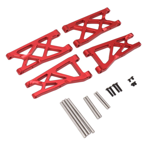 Front Rear Suspension Arm Set Aluminiumlegering Slitasjebestandig Sterk RC Swing Arm Set for ARRMA SENTON 1/10 Rød