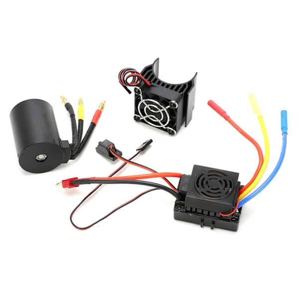 3650 3100KV vedenpitävä 4-napainen harjaton moottori 60A ESC jäähdytyslevyllä yhdistelmäpaketti 1/10 RC-autoon