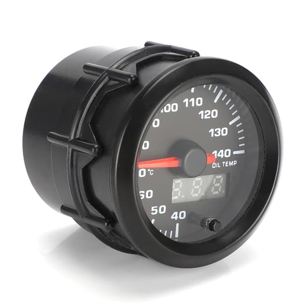 2in 52mm Bil Olietemperaturmåler Pointer 7-Farver LED Olietemperaturmåler med Sensor