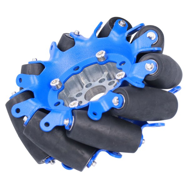 4-tommers rundstrålende hjul SPCC stålaksel TPU gummirullerobot Bil Omni-komponenter Venstre 5606-0100-0100