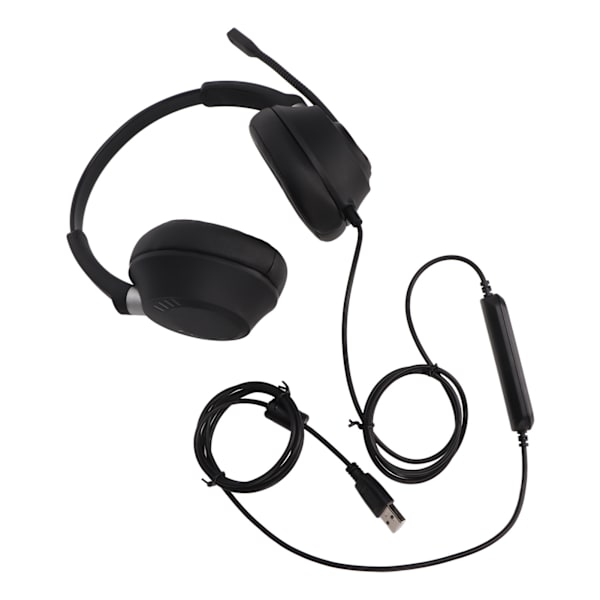 X6D USB 2 Telefon Headset Brusreducerande Högtalarvolymjustering Binaural Business Headset för Call Center